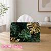1pc 2d Flat-printed 17.78x10.92x12.95cm Tissue Box Tropical Monstera Leaves Suitable for Tissues/roll Paper/napkins Cjh528s037, 2D Flat