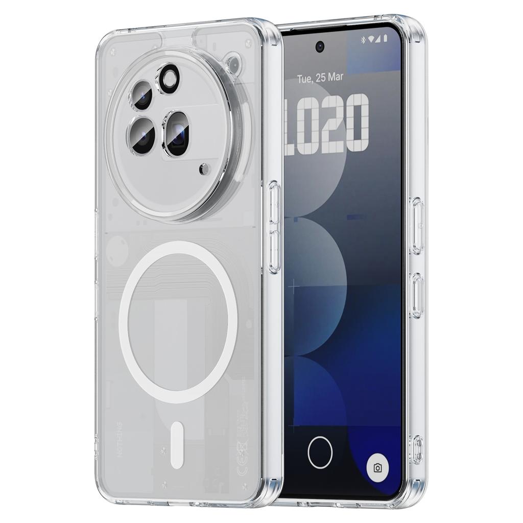Nothing Phone 3A Pro Phone Case,Transparent Magnetic Shockproof Slim Phone Case Cover for Nothing Phone 3A Pro