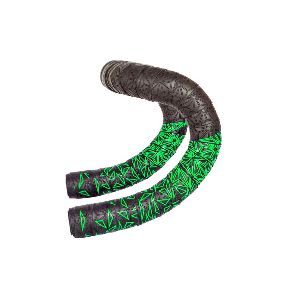 Chrysanthemum Pattern Shock-Absorbing Gradient Bicycle Handlebar Tape - Breathable, Two-Tone, Wear-Resistant PU for Road Bikes.