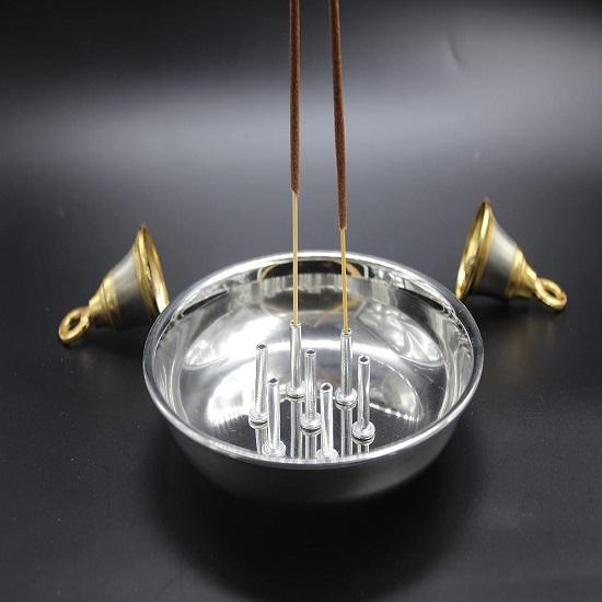 

@ Stainless Steel Holder With Plate 7 Incense Sticks