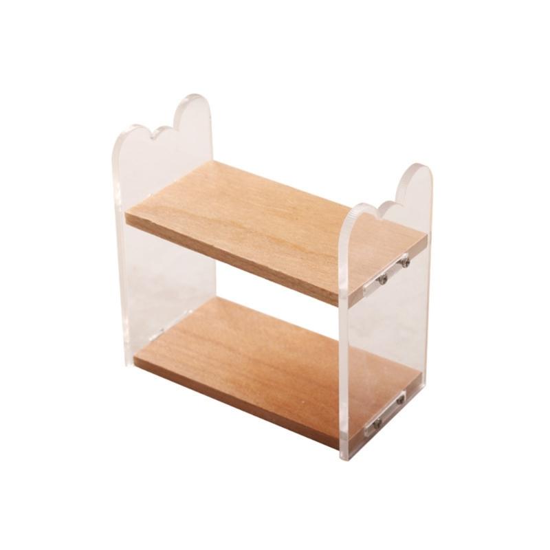 1:12 Dollhouses Miniature Furniture Cabinet Shelf Dollhouses Reading Room Decoration Desk Bookcase Dollhouses Accessories 1 коричневый