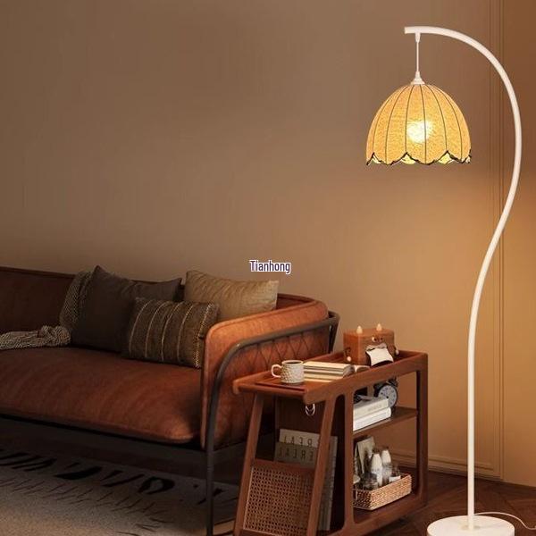 Stylish Chinese Lotus Leaf Floor Lamp for Living Room, Bedroom, or Hotel - Decorative and Eye-Friendly Design