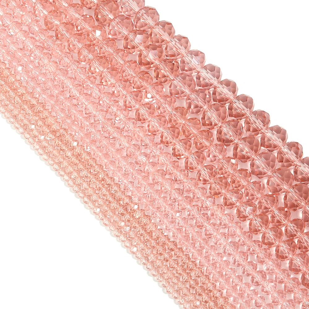 3/4/6/8/10mm Multicolor Crystal Glass Faceted Beads Rondelle Spacer Flat Abacus Bead For Jewelry Making DIY Necklace Accessories