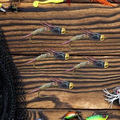 5Pcs Fly Fishing Lure Jig with Hook Equipment Stonefly Baits Artificial Hard for Walleye