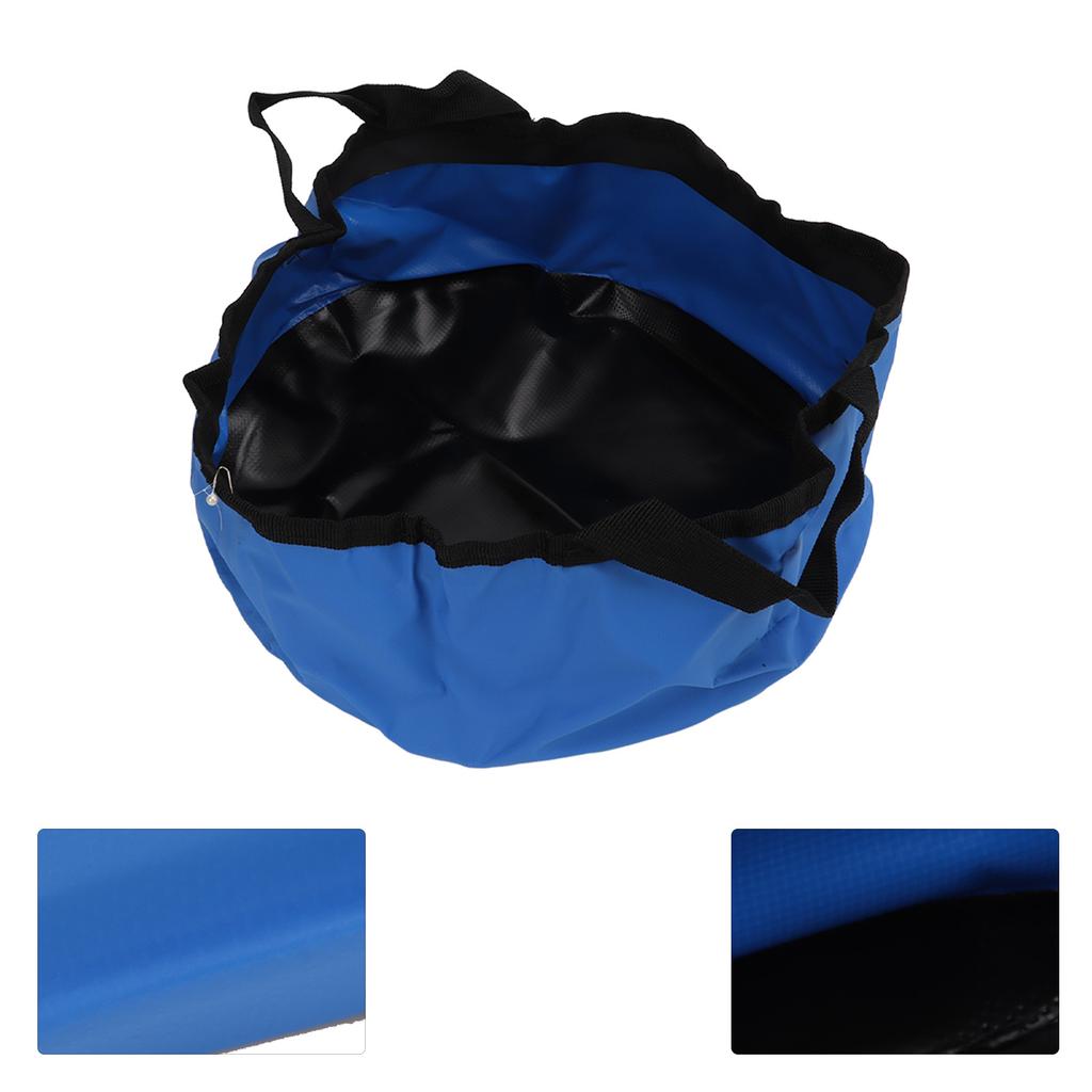 Faltbarer Eimer mit Griff Leichter faltbarer Wasserbehälter Verdicktes PVC Waschbecken für Camping Wandern Angeln