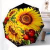 1pc Sunflower Bouquet with Berries Umbrella with Plastic Handle,Suitable for All Seasons Home Travel Outdoor UmbrellaB1617