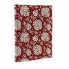 Notebook Cotton 20x15 Cm 96 Pages Burgundy Floral