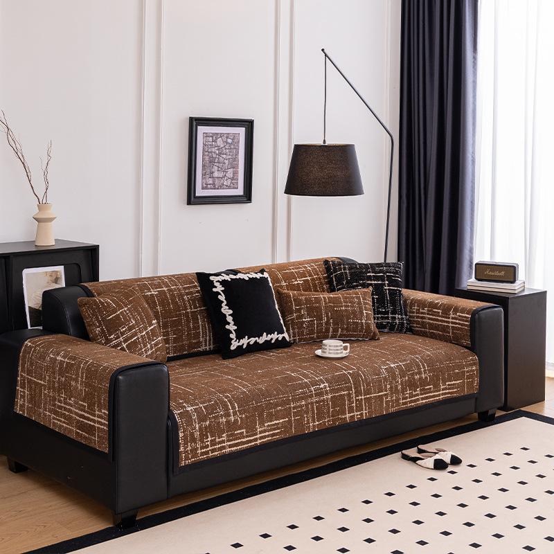 New Sofa Cushion, Universal In All Seasons, Non-Slip And Dirt-Resistant Seat Cushion, Cross-Border Chenille Sofa Cover Cover Cloth Towel