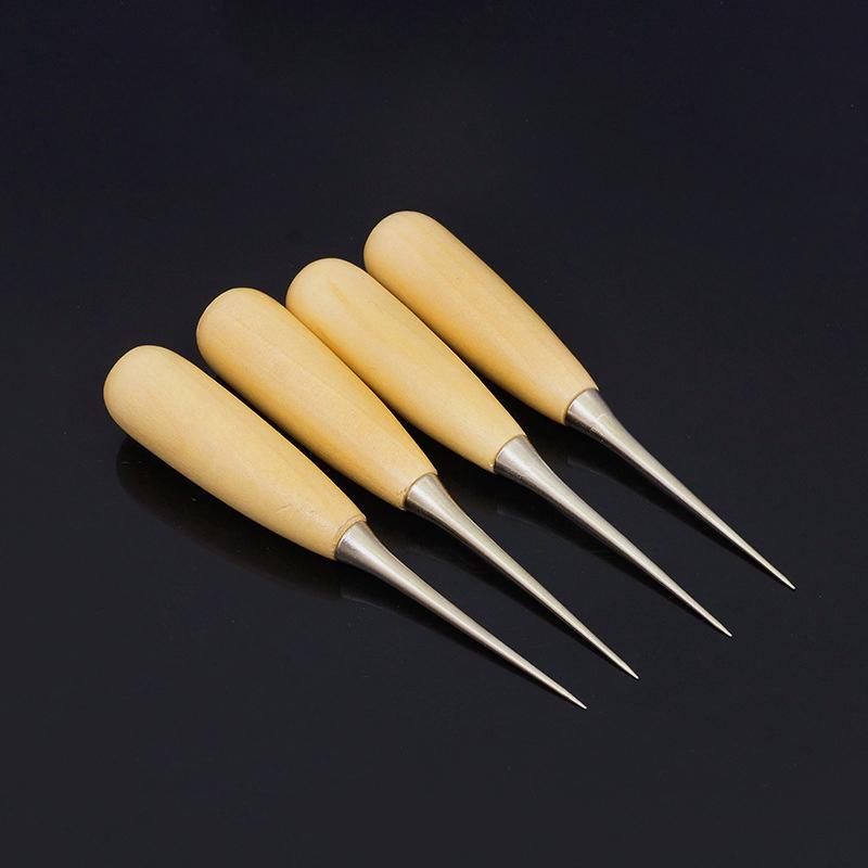 1PC Craft Tent Sewing Sewing Awl DIY Wooden Handle Hand Tools Stitcher Leather Manual Leather Tools