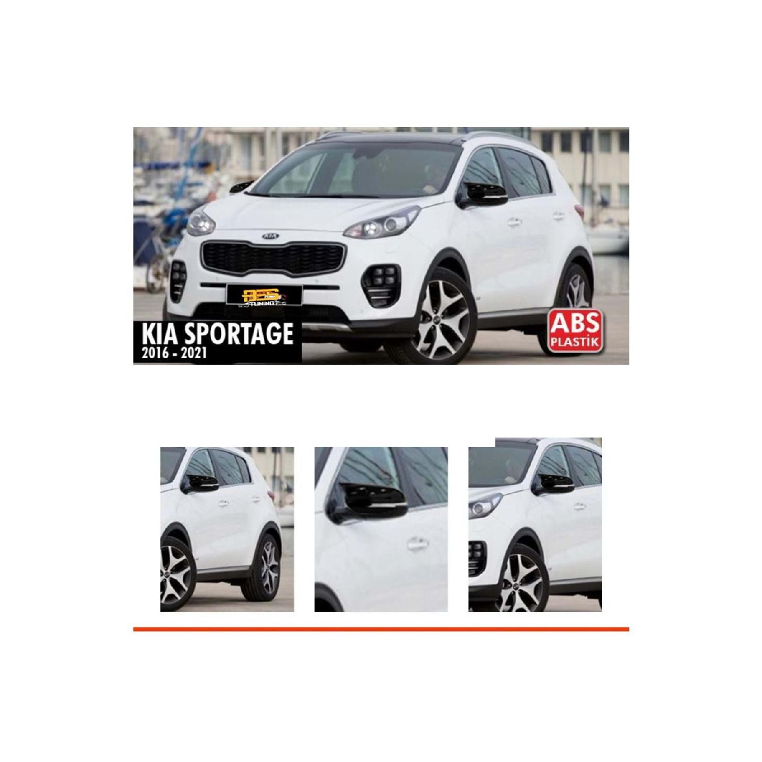 

Для Kia Sportage Batman Bat Mirror Cover Signal Piano Black / 2016 - 2021