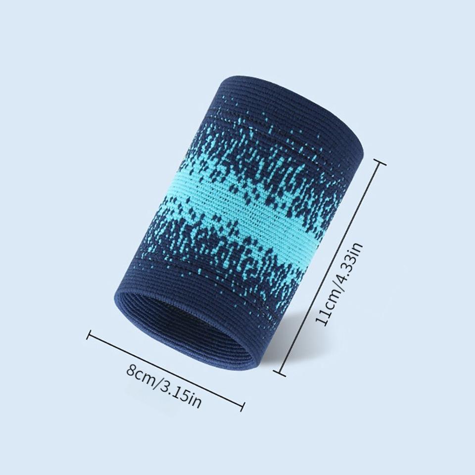 Gtubike 1 Pair Compression High Elasticity Knitted Breathable Moisture Wicking Athletic Sweatbands Sports Wristband Wrist Brace