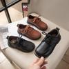 Boys Leather School Shoes New Spring Autumn Children Uniform Flat Shoes Formal Black Versatile Kids Causal Fashion Dress Shoes