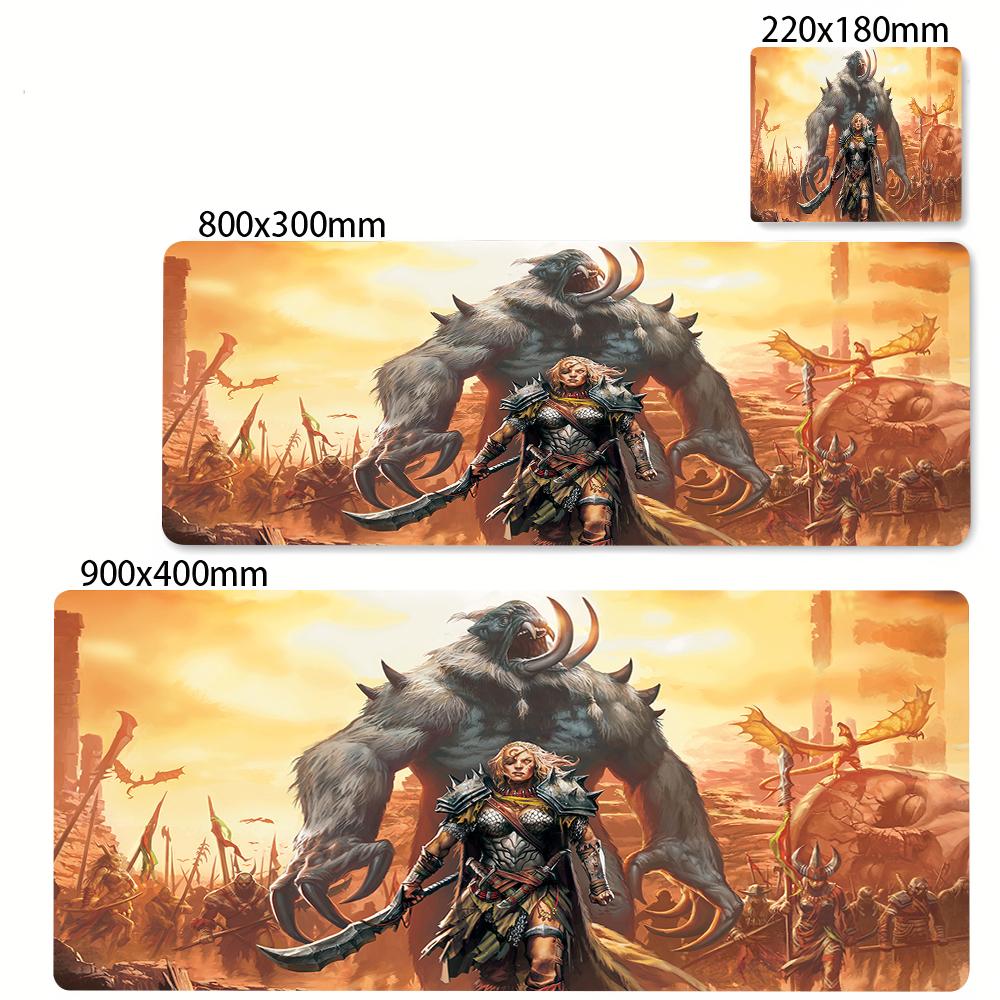 Eroi dell'Anime di Might and Magic 3 Mappa HD Mouse Pad Accessori per Laptop 400x900mm Tappetino per Tastiera da Gioco Protezione Scrivania Deskmat Tappetini