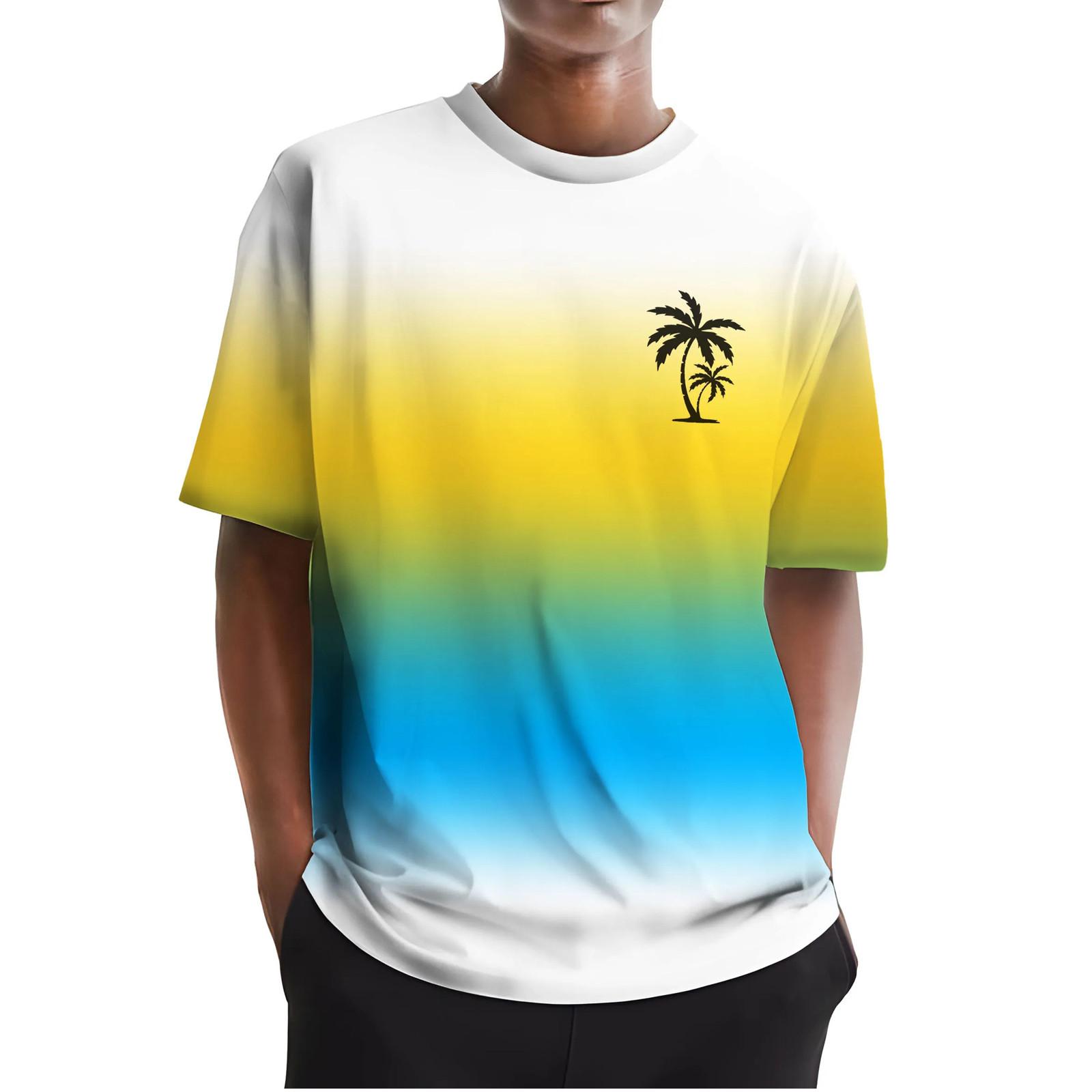 Мужские футболки с графическим принтом текста, уличная повседневная одежда с короткими рукавами и принтом XXXXL жёлтый