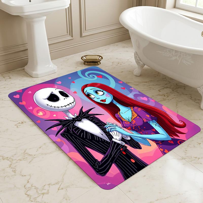 Nightmare Before Christmas Living Room Non-Slip Area Rug Soft Carpet for Bedroom Game Playroom Sofa Office Home Decor Doormat Christmas Gift C9211510