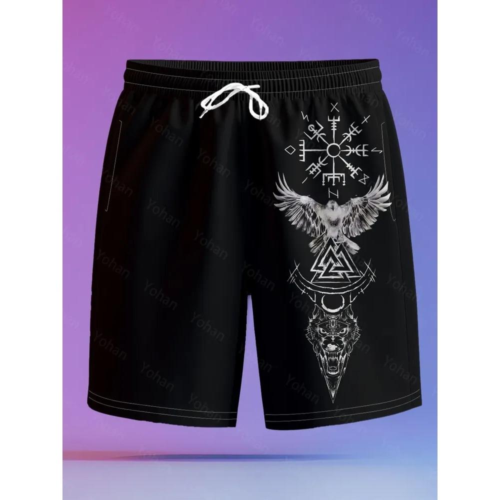 Men's Essential Casual Shorts Outdoor Wear Creative Fun Colorful Skull 3D Printed Shorts Loose Casual Plus Breathable Cool Summer Versatile Shorts