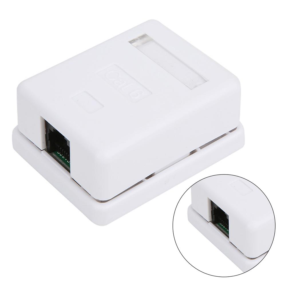 2Pcs RJ45 Surface Mount Box Cat6 Single Port Desktop Information Network Junction Boxes