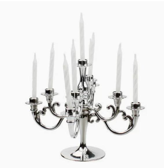 Plated Vintage Small Candle Holder for Decoration, Gold and Candle Stand for Birthday