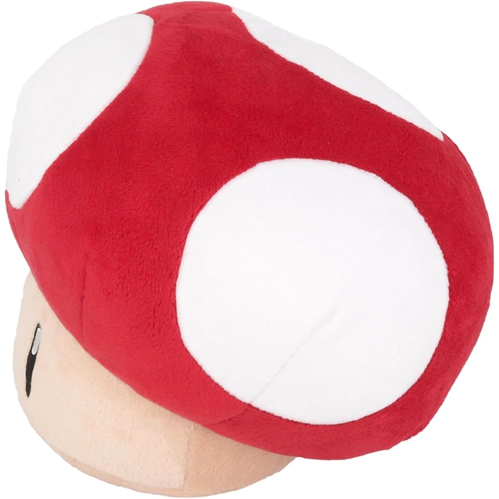 Sanei Boeki Super Mario All Star Collection Super Mushroom Plush Toy 18.5x16.5x15.5cm