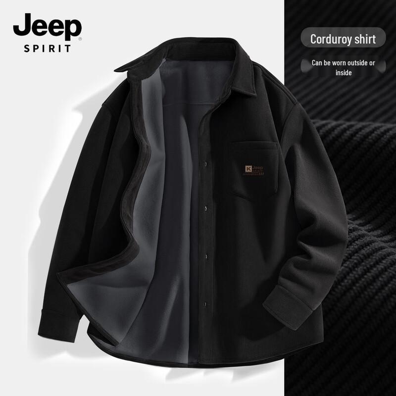 

JEEP SPIRIT Men s Fleece-Lined Corduroy Shirt XL