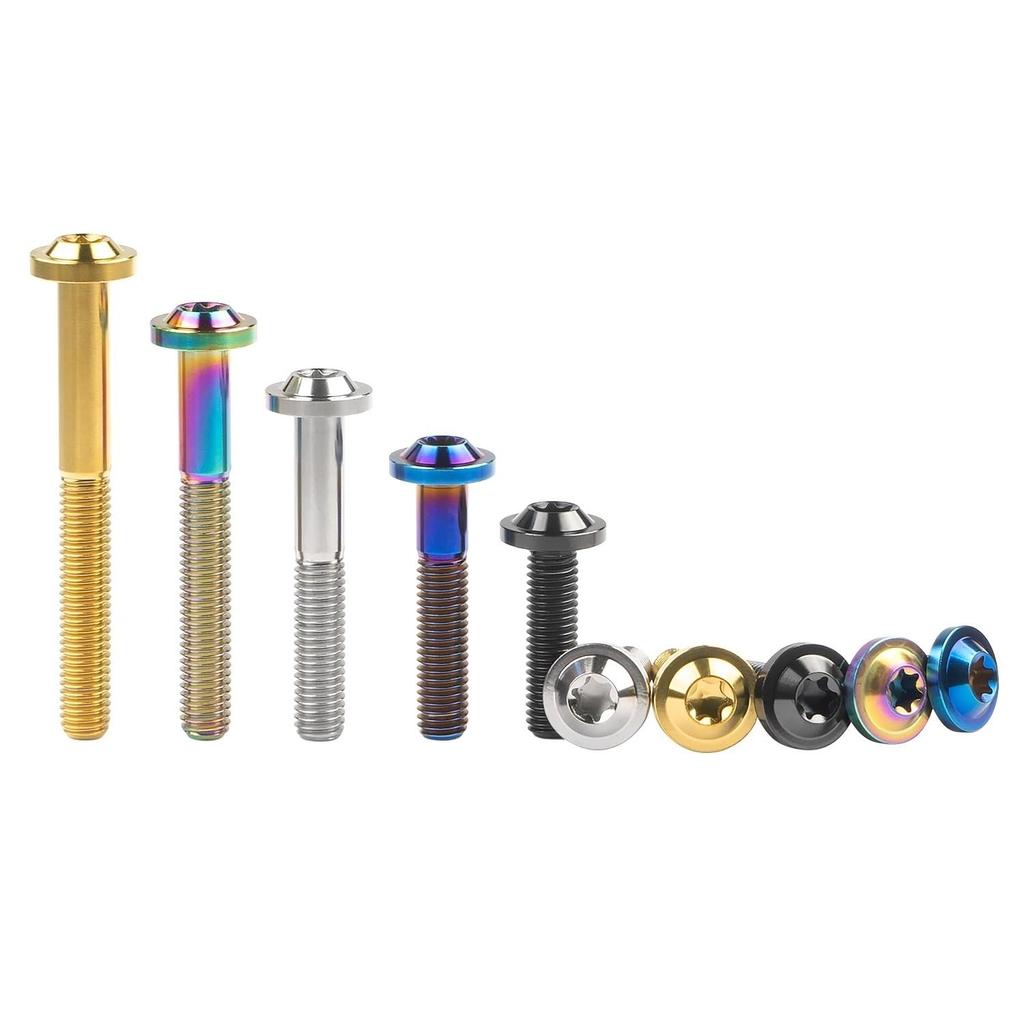 4PCS Titanium Bolts M8x10 15 20 25 30 35 40 50 60 70mm Torx