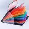 Accordion Bag with Multi-layer Rainbow Pages - Document Classification Folder with PP Binding and Cord