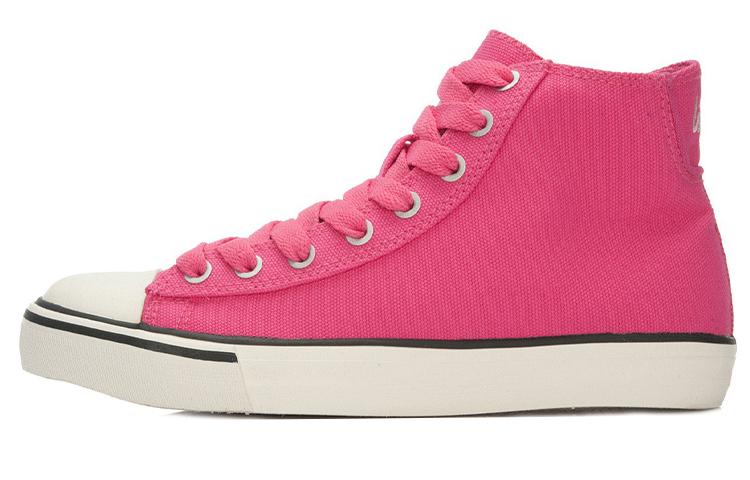 Li Ning износостойкие и легкие высокие кеды женские розово-белые ALAL126-4 37