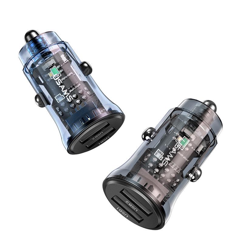Youshengshi 3A Transparent Mini Car Charger for Cigarette Lighter