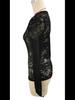 2024 Autumn/Winter Floral Lace Fan-Shaped Blouse for Women