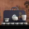 Yuanshan Ru Kiln Tea Set Beam Pot Teapot Cover Bowl Tea Ware Company Events Business Gifts