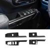 Carbon Fiber Window Lift Panel Switch Trim Cover For Chevy Silverado -