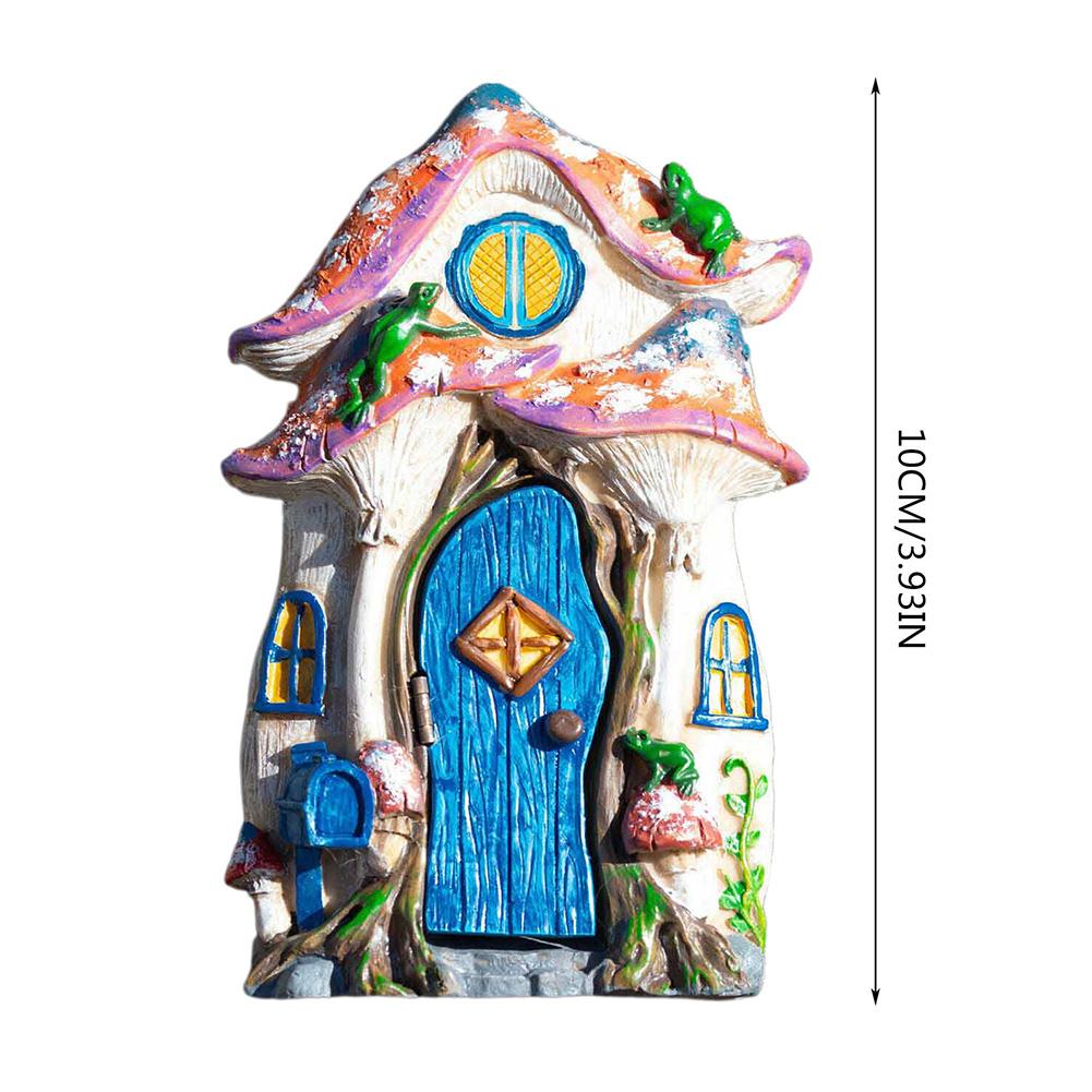 Garden Fairy Gnome Elf Miniature Figurines Window Door Garden Statue House Christmas Home Door Q7E0