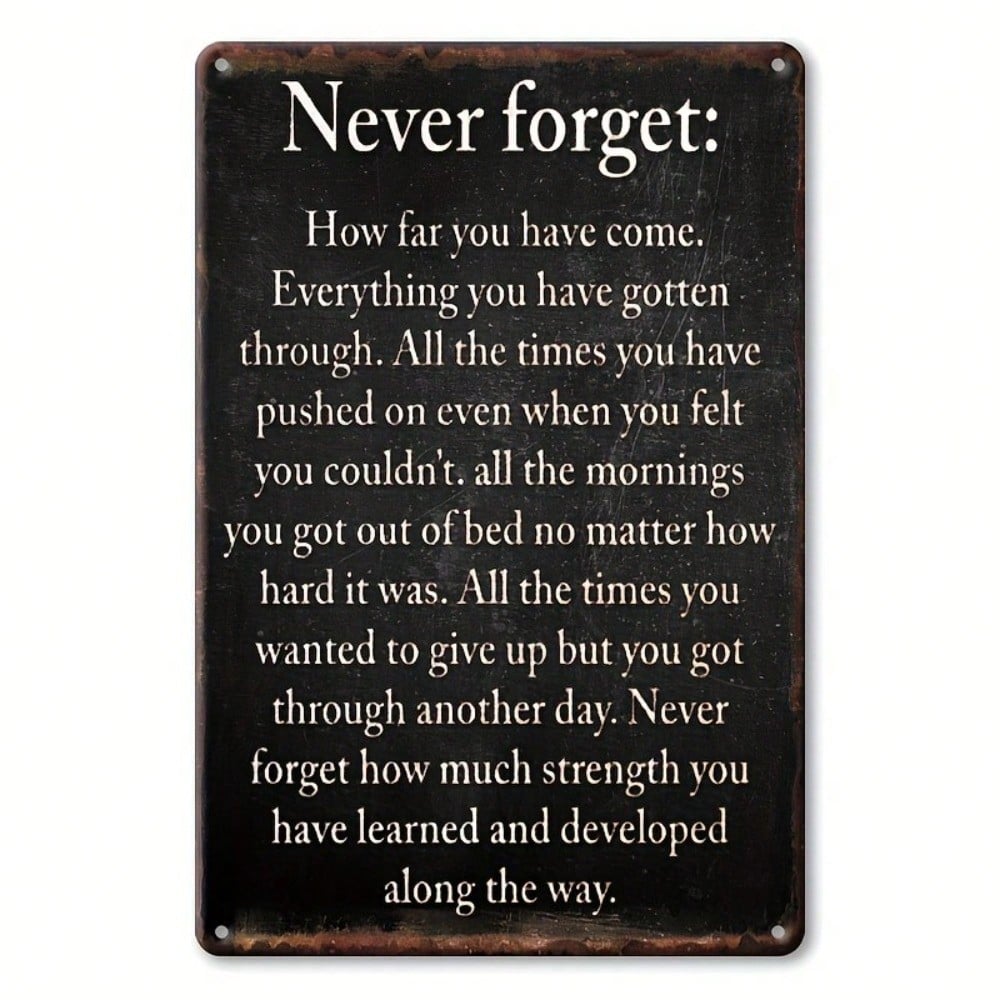 Retro Motivational Tin Sign Vintage Metal Wall Art Home Bar Cafe Decor 20x30