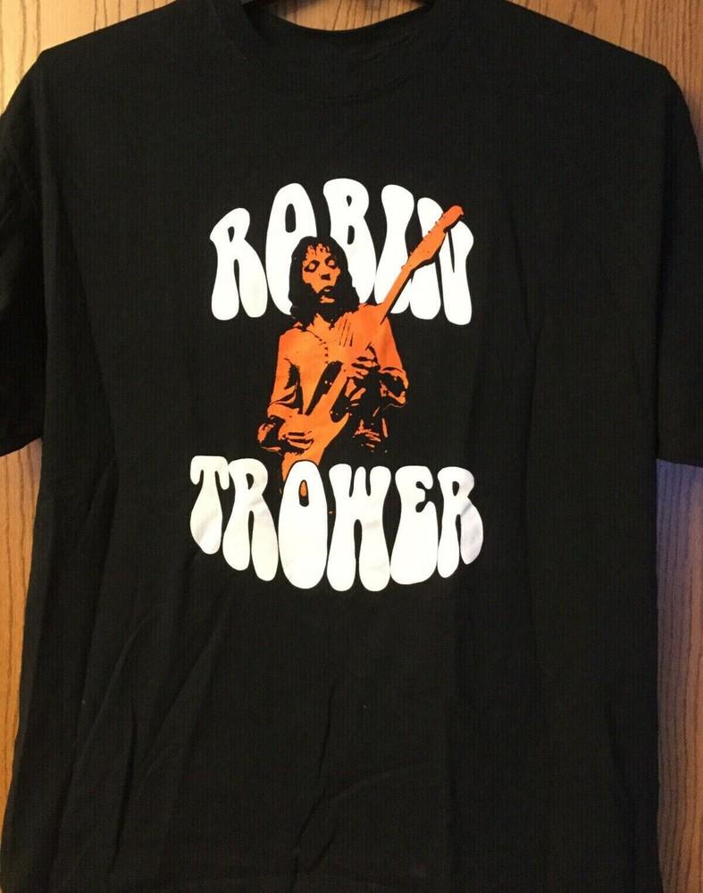 Robin Trower Live In Concert Cotton Black Full Size Men Women Shirt Unisex T-Shirt L