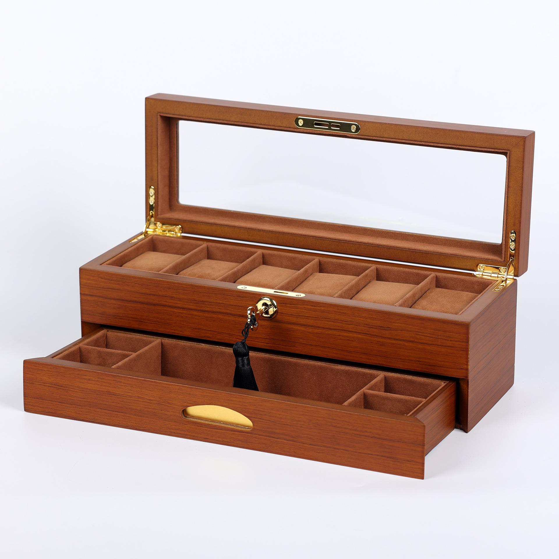 

Tanyun Zhiyuan Роскошная черная лакированная шкатулка для часов и ювелирных изделий из орехового дерева