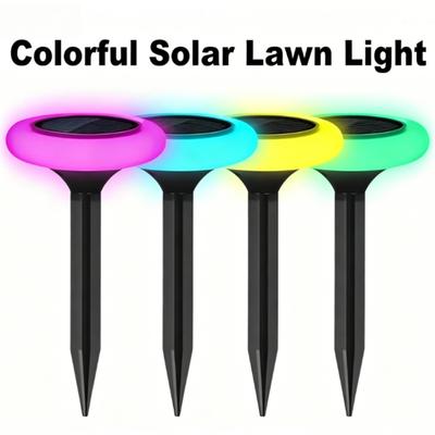 Solar Ground Lights Outdoor LED Solar Garden Lights IP65 Waterproof Landscape Pathway Floor Under Spot Lamp Decoration Lighting