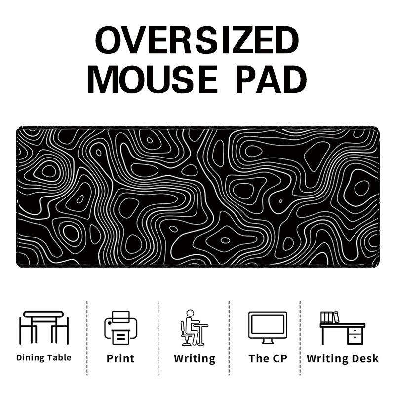 Mouse Pad Gamer Acessórios para Computador Gamer Grande Teclado Tapete de Mesa Preto Mousepad para Escritório Laptop Acessório de Mesa