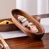 Walnut Wood Boat Shaped Bowl Premium Dry Fruit Plate Sushi Plate Nut Box Tea Refreshment Tray Fruit Plate Wooden Salad Bowl