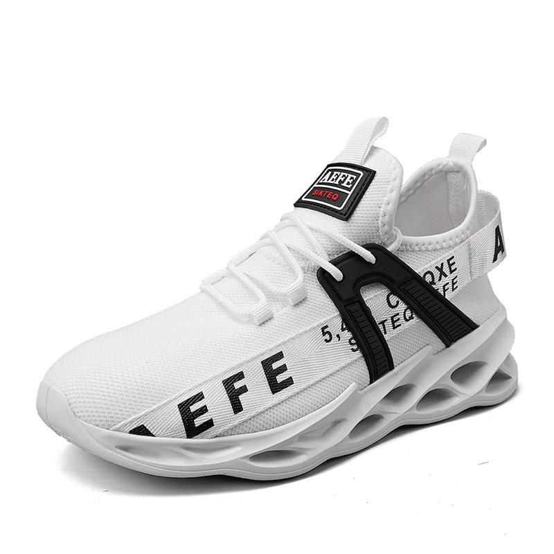 7770 Men's Low-Top Blade Sole Running Shoes - Iridescent Mesh Upper, Large Size, Trendy & Casual for Spring/Summer Jogging