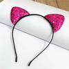 Glitter Cute Cat Ears Headband Kitty Headband Women Girls Kids Sparkly Hair Metal Hoop Shiny Hair Bands Hair Accessories