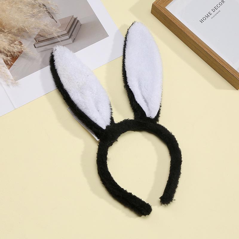 Korean Cute Plush Bunny Ears Headband for Kids' Party & Easter