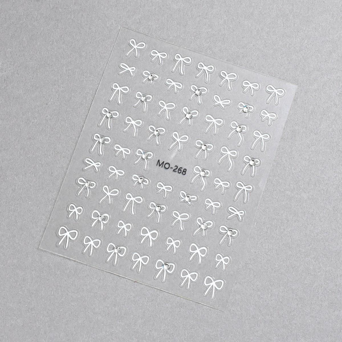 

3D Цветные наклейки для ногтей с бантами: Самоклеящиеся наклейки с кристальным тиснением в виде бриллиантов