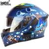 Cool Ride Treasure Bluetooth Full-Face Flip-Up Motorcycle Helmet with Dual Lens and FM Radio