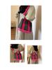 Japanese Color Block Canvas Tote: Lightweight, Large-Capacity, Versatile Handbag for Women - Shoulder or Crossbody Use.