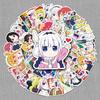 50 Kobayashi-san Dragon Maid Graffiti Stickers - Japanese Anime Waterproof DIY Stickers for Water Bottles & Suitcases