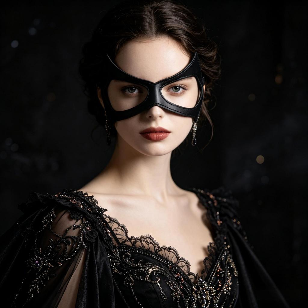 1pc Half-Face Cat-Eye Costume Mask for Women, Black Faux Leather Cat Mask for Masquerade, Halloween Party, And Cosplay