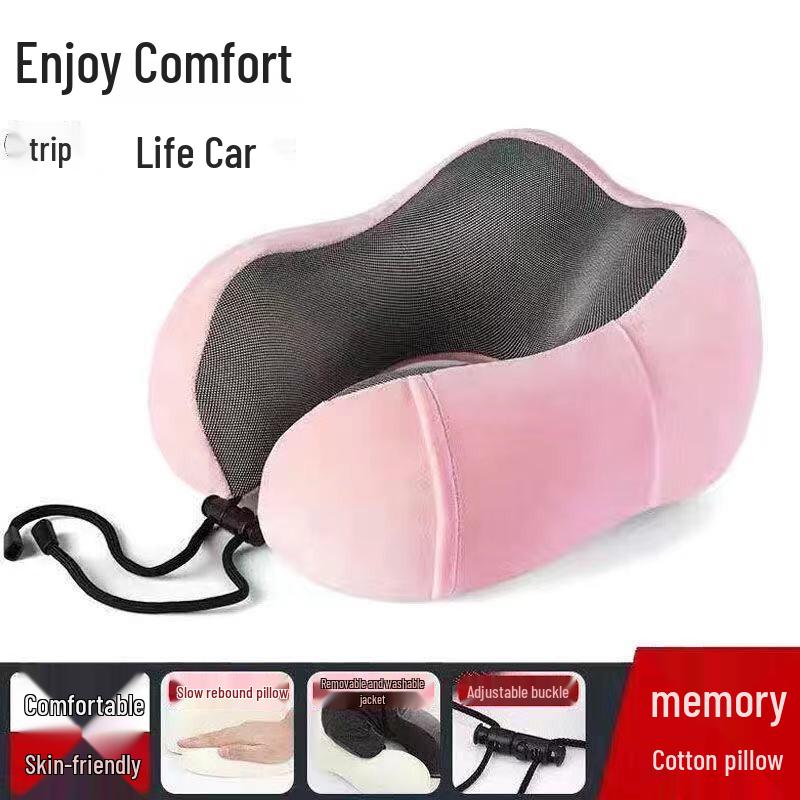Caspian Wolf U-Shaped Memory Foam Neck Pillow - Portable Magnetic Travel Neck Support for Men & Women