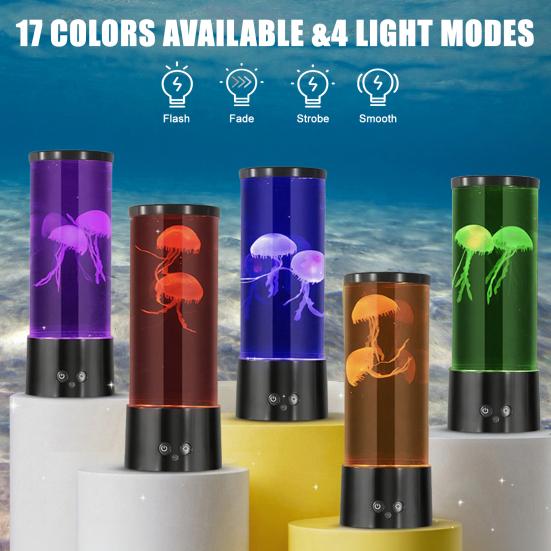 Lampa Meduza 17 Ustawień Kolorów Światło Akwarium Meduz z Pilotem