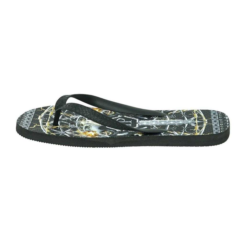 Philipp Plein Men's Sword Logo Flip Flops