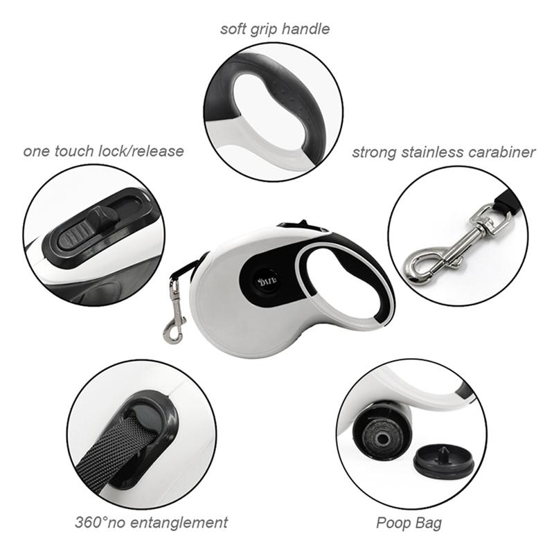 Good-Strong Pet Leash Retractable Large Dog Extendable Strap Outdoor Walking Puppy Cats Roulette For Small Dogs Poop Bag
